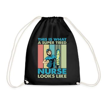 Voici à quoi ressemble une infirmière super fatiguée - Sac de sport léger - noir - Devant