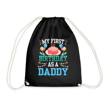 Mon premier anniversaire en tant que papa Papi Papa Père - Sac de sport léger - noir - Devant