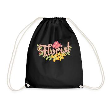 Florist Blumenladen Pflanze Blume Beruf - Turnbeutel - Schwarz - Vorne