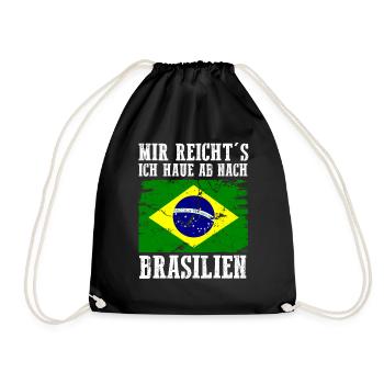 Brasilien Brasilianer Brasilianisches - Turnbeutel - Schwarz - Vorne