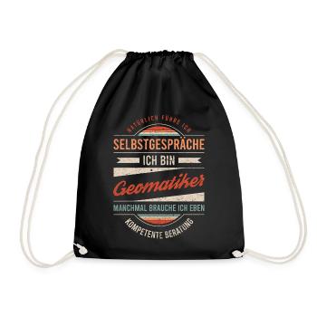 Geomatiker Arbeitskollege Kollege Geschenk Retro - Turnbeutel - Schwarz - Vorne