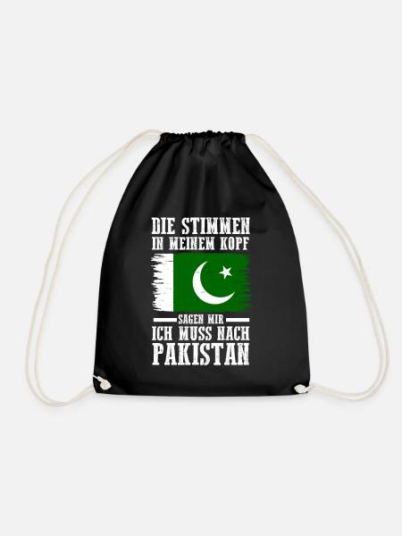 Pakistan Pakistaner Pakistanisches - Turnbeutel - Schwarz