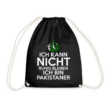 Pakistan Pakistaner Pakistanisches - Turnbeutel - Schwarz - Vorne