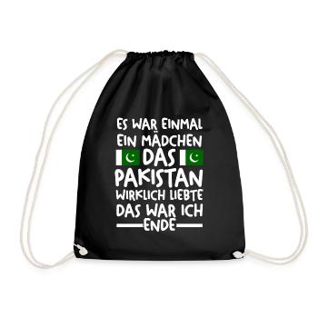Pakistan Pakistaner Pakistanisches - Turnbeutel - Schwarz - Vorne