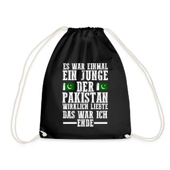 Pakistan Pakistaner Pakistanisches - Turnbeutel - Schwarz - Vorne