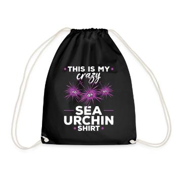 This Is My Crazy Sea Urchin Shirt Sea Urchin - Drawstring Bag - black - Front