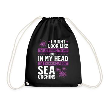 It might seem like I'm listening to you - - Drawstring Bag - black - Front