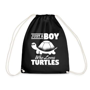 Turtle Lovers Sea Turtle - Just one - Drawstring Bag - black - Front