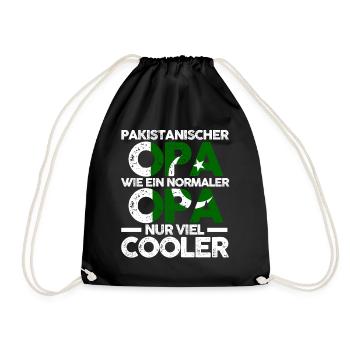 Pakistanischer Opa Pakistaner Pakistan - Turnbeutel - Schwarz - Vorne