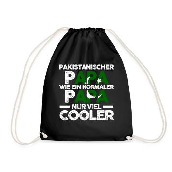 Pakistanischer Papa Vater Pakistaner Pakistan - Turnbeutel - Schwarz - Vorne