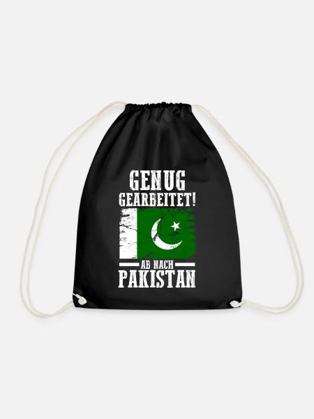 Urlaub Pakistaner Pakistan - Turnbeutel - Schwarz
