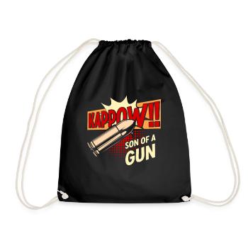 Kappow Bullets Gun Explosion Big bang Aesthetic - Drawstring Bag - black - Front