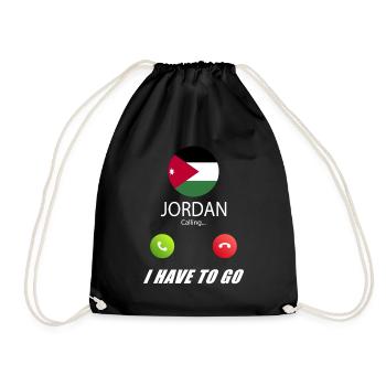 Jordan calls lusiger flags - Drawstring Bag - black - Front