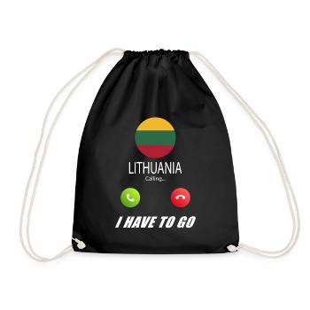 Lithuania calls on Lusiger flags - Drawstring Bag - black - Front