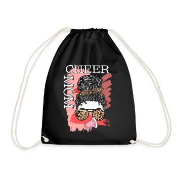Maman Chemise, Cheer Maman Léopard Lunettes de soleil Mégaphone - Sac de sport léger - noir - Devant