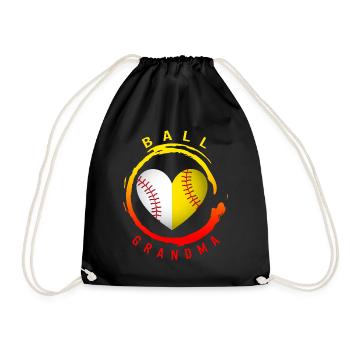 Chemise de softball de baseball, tee de grand-mère, fier - Sac de sport léger - noir - Devant