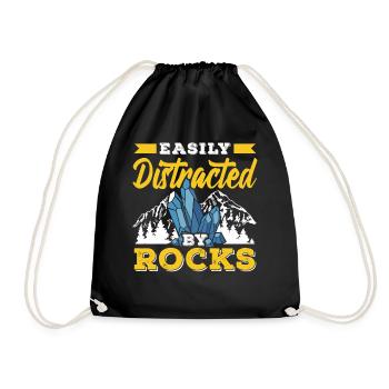Facilement distrait par les roches Géologie Géologie - Sac de sport léger - noir - Devant