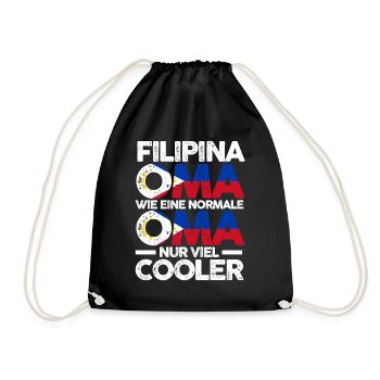 Filipina Philippinenische Oma Philippinen - Turnbeutel - Schwarz - Vorne