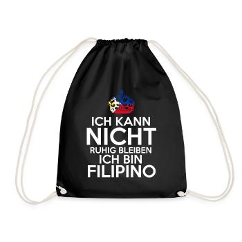 Philippinen Filipino Philippinisches - Turnbeutel - Schwarz - Vorne