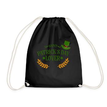 St Patrick's Day lover Irish Ireland Irish - Drawstring Bag - black - Front