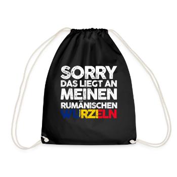 Rumänische Wurzeln Rumäne Rumänien - Turnbeutel - Schwarz - Vorne
