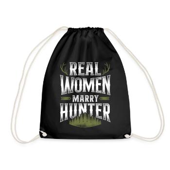 Mariage de chasseur de chasseurs de cerfs de Buck - Sac de sport léger - noir - Devant