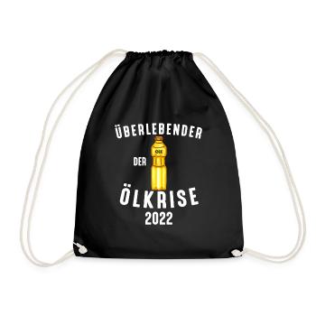 Überlebender der Ölkrise 2022 - Turnbeutel - Schwarz - Vorne
