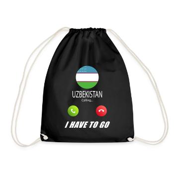 L’Ouzbékistan appelle les drapeaux lusiger - Sac de sport léger - noir - Devant