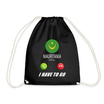 Mauritania calls to Lusiger flags saying - Drawstring Bag - black - Front