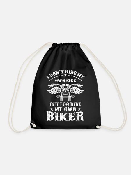 I Don't Ride My Own Bike But I Do Ride My Own Bike - Drawstring Bag - black