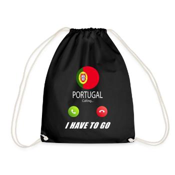 Le Portugal appelle les drapeaux lusiger en disant - Sac de sport léger - noir - Devant