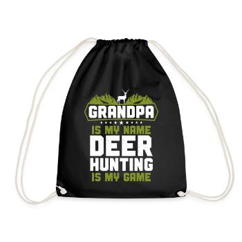 Buck Deer Hunting Hunter - Turnbeutel - Schwarz - Vorne