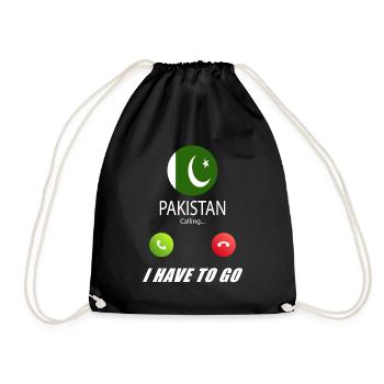 Pakistan calls lusiger flags - Drawstring Bag - black - Front