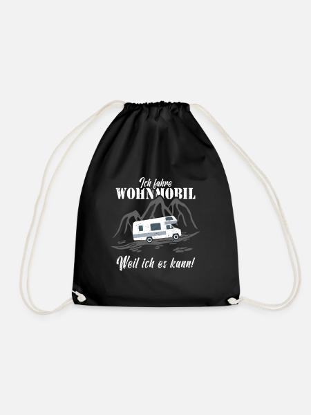 Ich fahre Wohnmobil - Turnbeutel - Schwarz