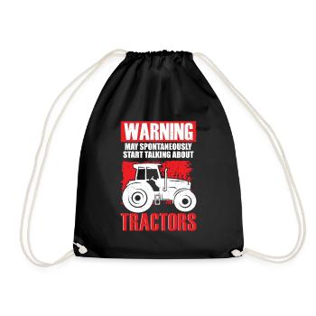 Tractor Driving Tractor Farmer Gift - Drawstring Bag - black - Front