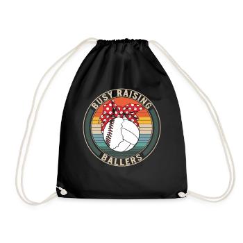 Chemise de volleyball de baseball, Busy Raising Ballers, - Sac de sport léger - noir - Devant