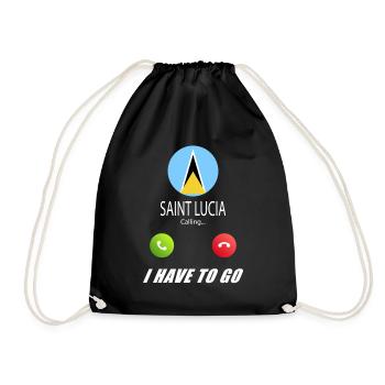 Saint Lucia calls on Lusiger flags saying - Drawstring Bag - black - Front