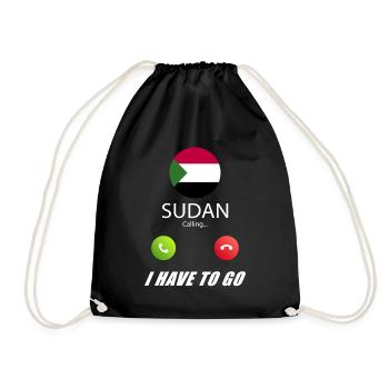 Sudan calls lusiger flags - Drawstring Bag - black - Front