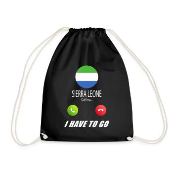 Sierra Leone calls lusiger flags saying - Drawstring Bag - black - Front