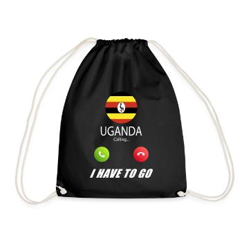 Uganda calls lusiger flags slogan - Drawstring Bag - black - Front
