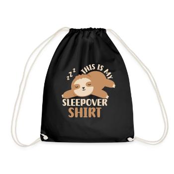 This is my Sleepover Shirt Party Stay - Drawstring Bag - black - Front