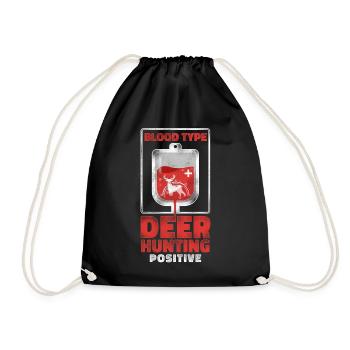 Buck Deer Hunting Hunter Vintage - Turnbeutel - Schwarz - Vorne