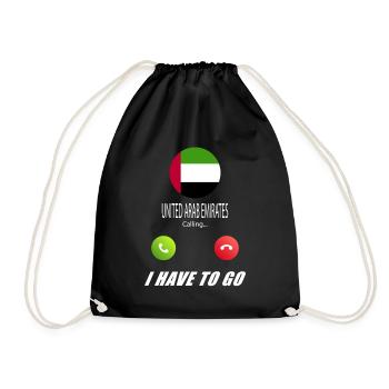 United Arab Emirates calls Lusiger - Drawstring Bag - black - Front