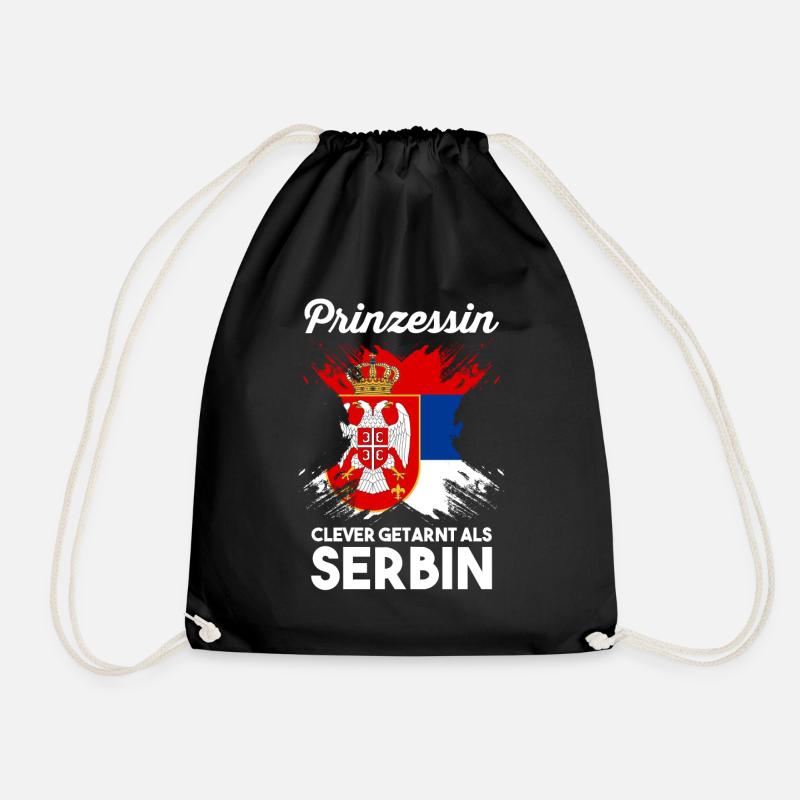 Prinzessin Serbe Serbisches Serbien - Turnbeutel - Schwarz