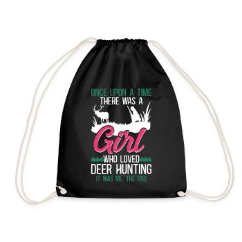 Buck Deer Chasse Hunter Girl - Sac de sport léger - noir - Devant
