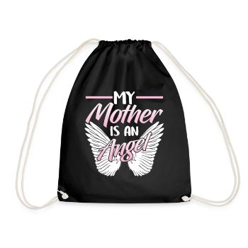 Meine Mutter Ist Ein Engel Mama Mami Muttertag - Turnbeutel - Schwarz - Vorne