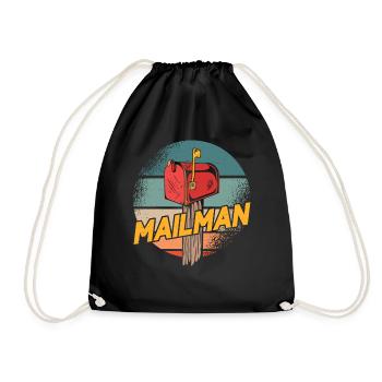 Postman Parcel Service Delivery Postman - Drawstring Bag - black - Front