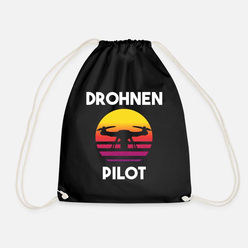 Drohnenpilot Spruch - Turnbeutel - Schwarz