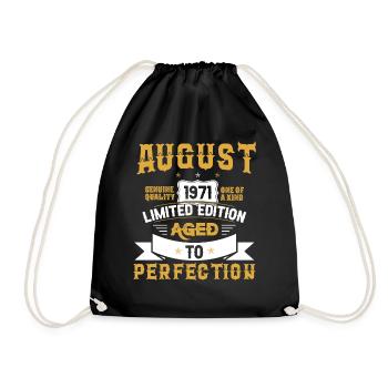 Anniversaire Août 1971 né Vintage - Sac de sport léger - noir - Devant