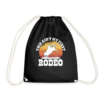 Rodéo Western Cowboy Wild West Retro Horse - Sac de sport léger - noir - Devant